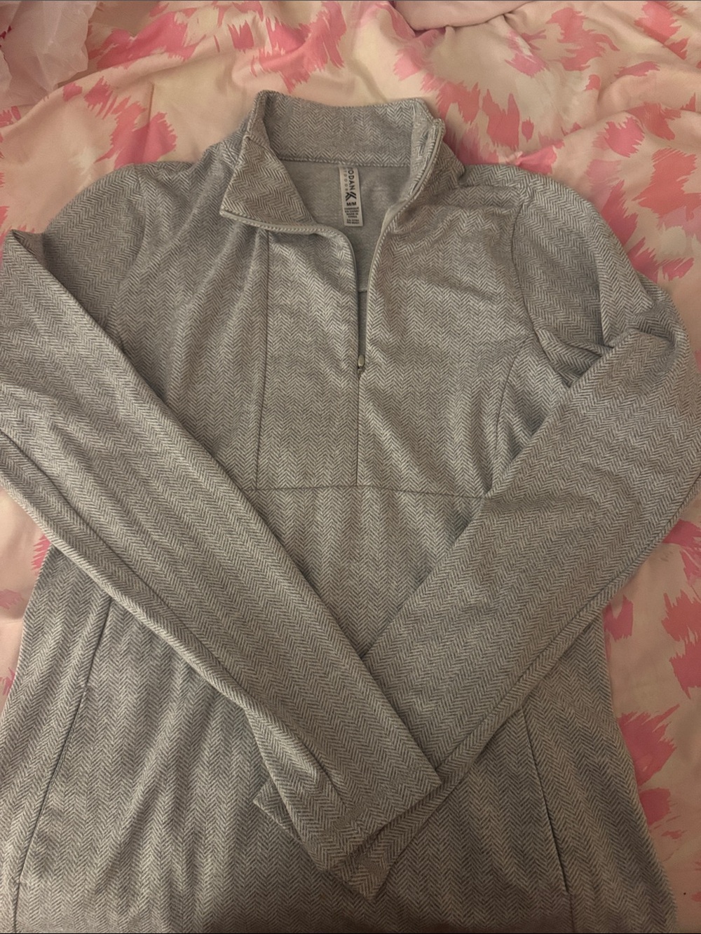 Classic Grey Kyodan Quarter-Zip Sweater